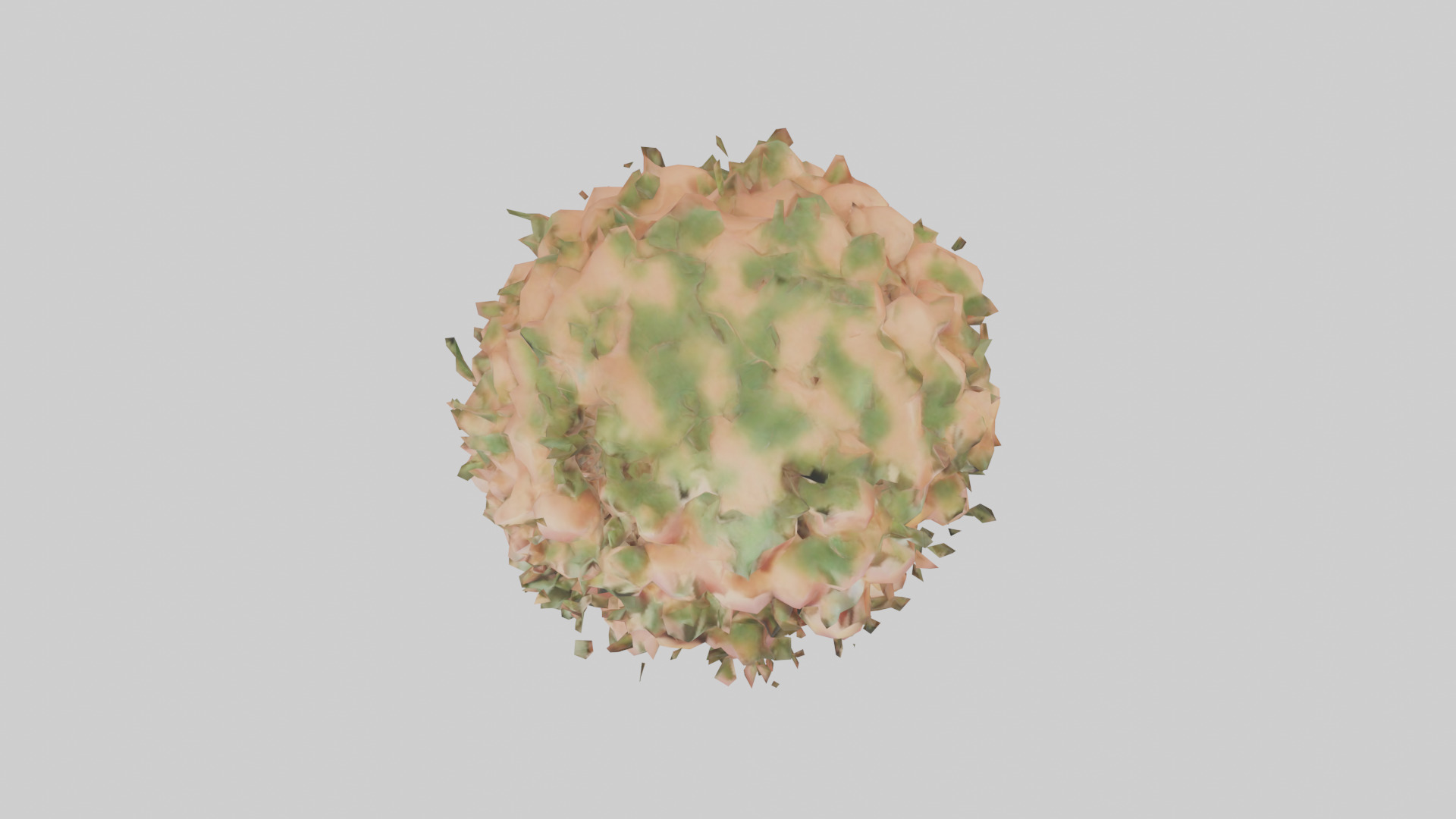 Peach tree model Low-poly 3D model_14