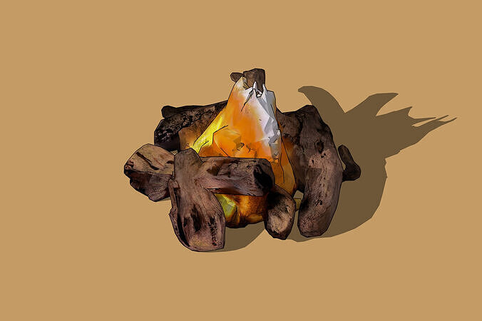 Campfire Low-poly 3D model