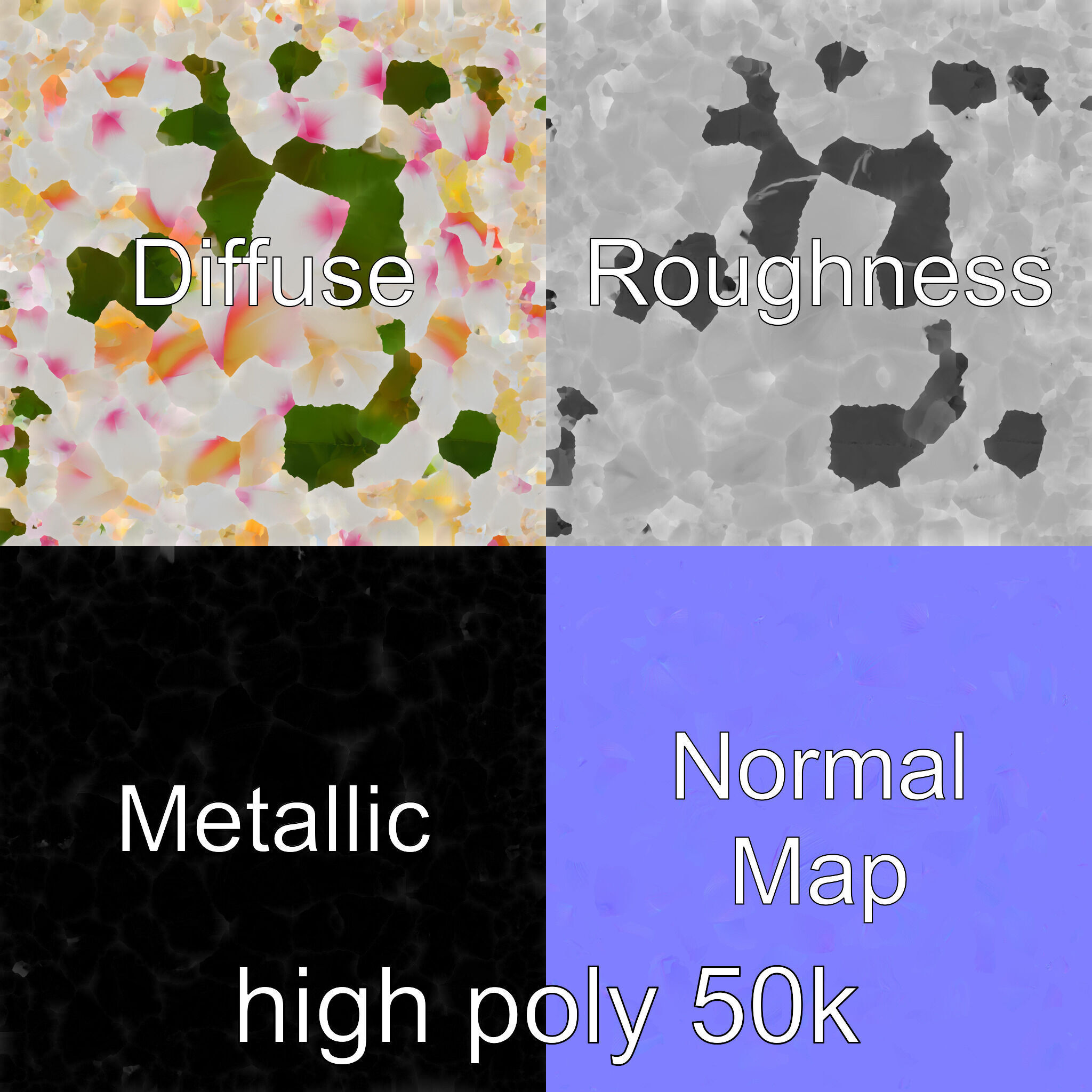 Tiger Water Lily Nymphaea Lotus Detailed Texture Model Pack Low-poly 3D model_3