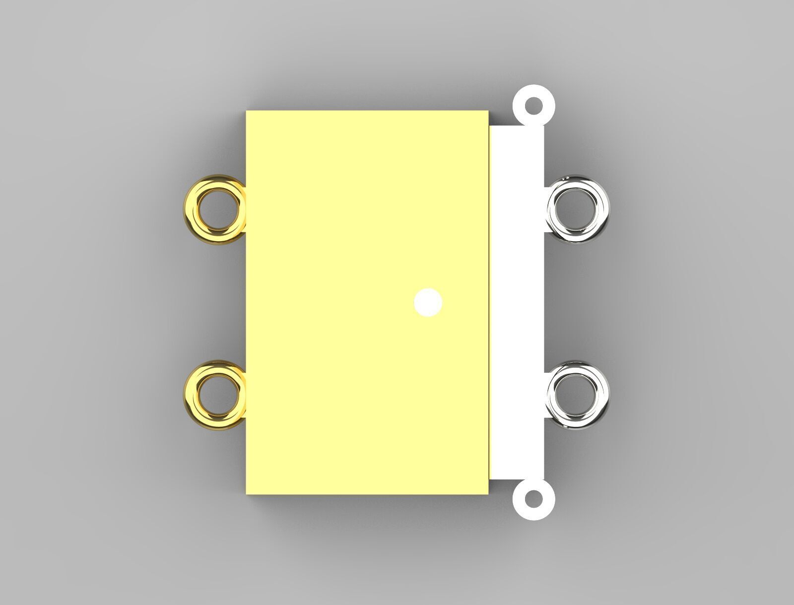 Classic gold two-tone box lock model gl0003 3D print model_1