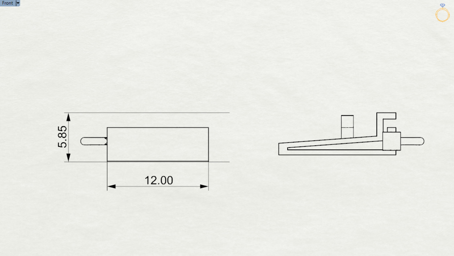 Classic gold two-tone box lock model gl0003 3D print model_22