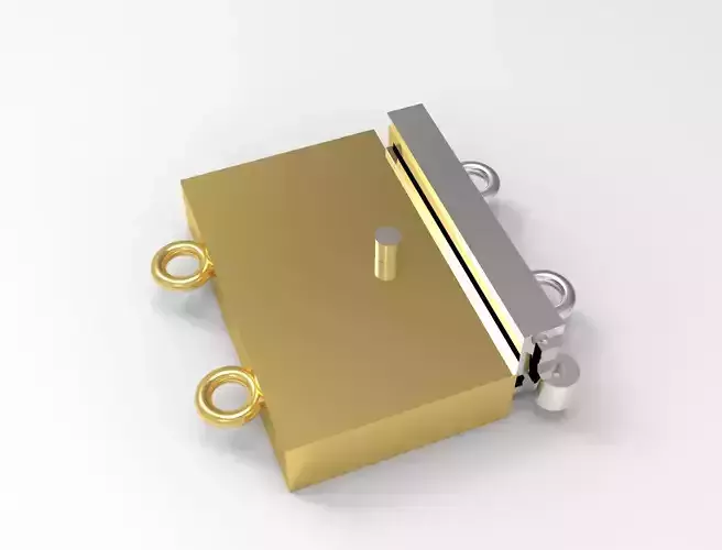 Classic gold two-tone box lock model gl0003 3D print model