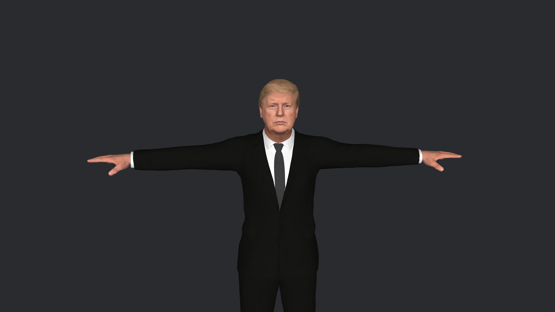 Donald Trump Hyper Realistic Full Body Rigged 3D Character 3D model_1
