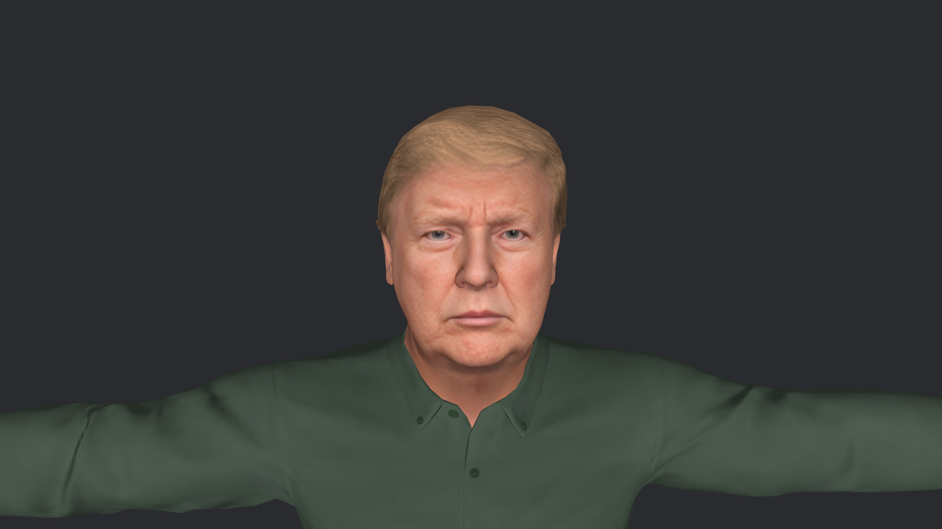 Donald Trump Hyper Realistic Full Body Rigged 3D Character 3D model_12