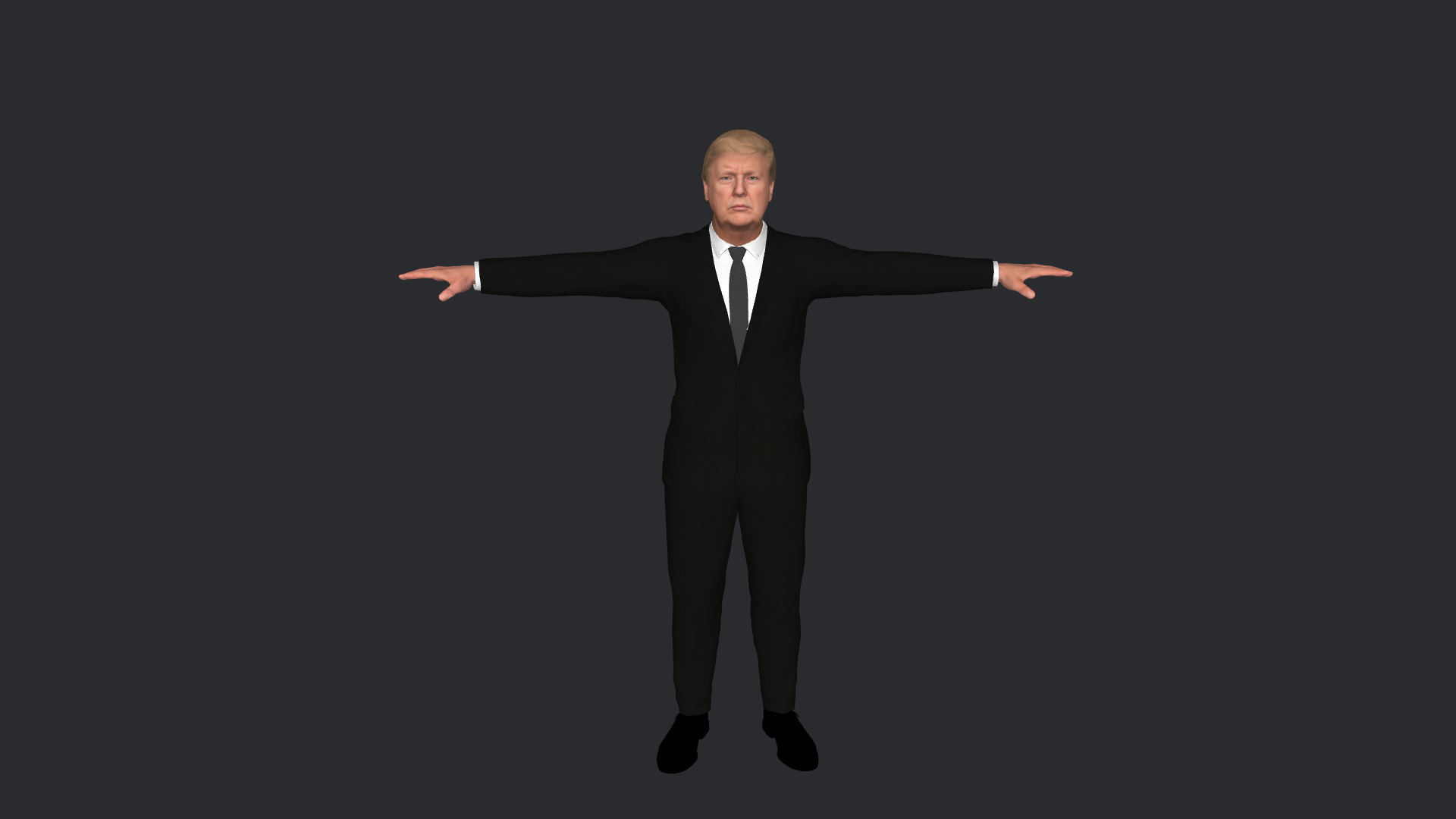 Donald Trump Hyper Realistic Full Body Rigged 3D Character 3D model_2