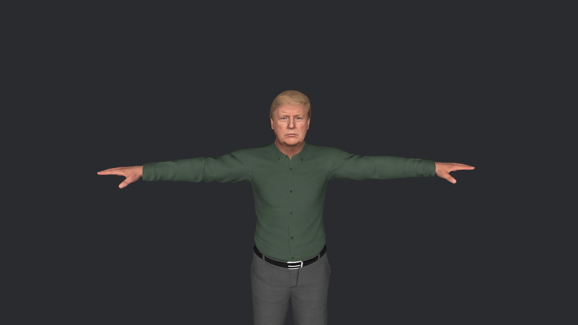 Donald Trump Hyper Realistic Full Body Rigged 3D Character 3D model_13