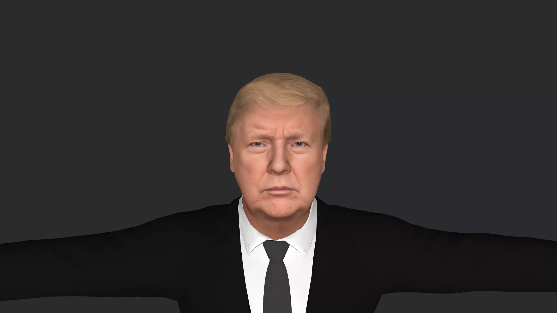 Donald Trump Hyper Realistic Full Body Rigged 3D Character 3D model_0
