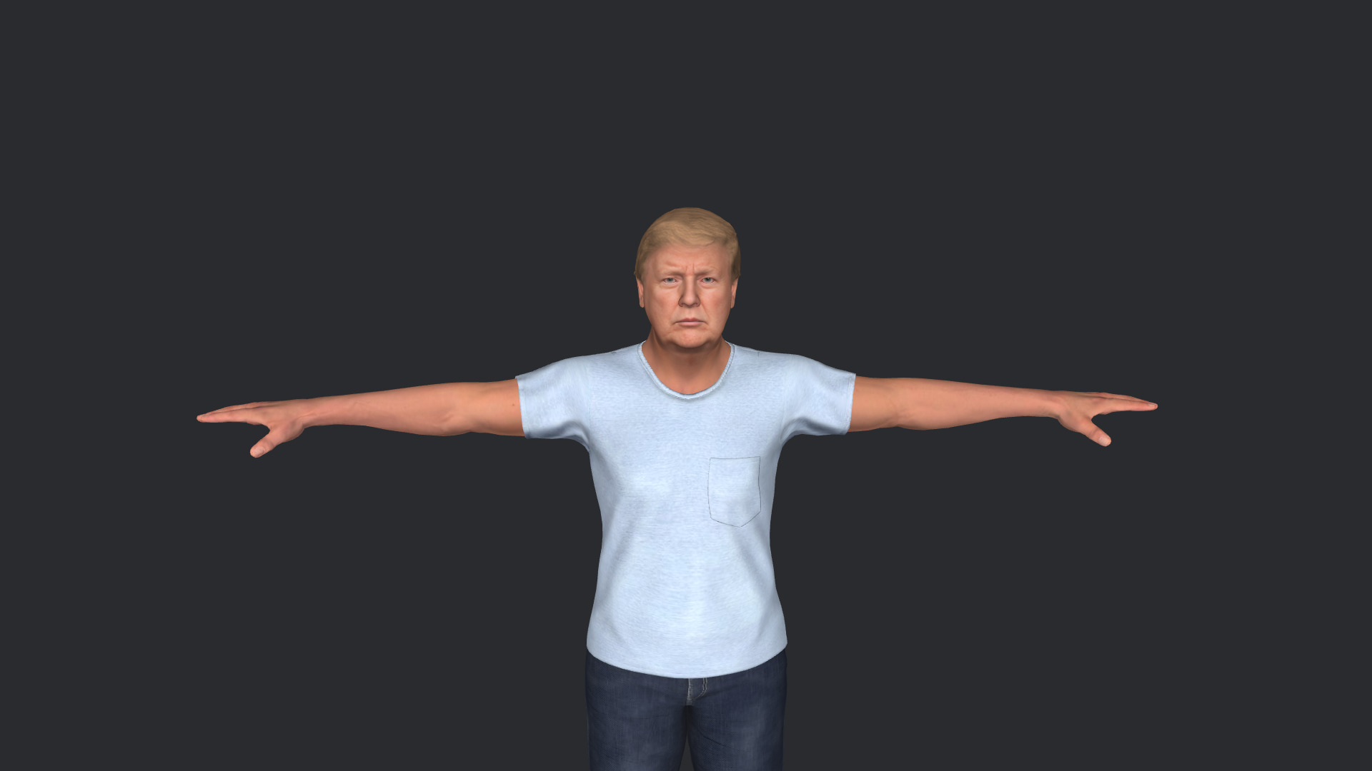 Donald Trump Hyper Realistic Full Body Rigged 3D Character 3D model_6