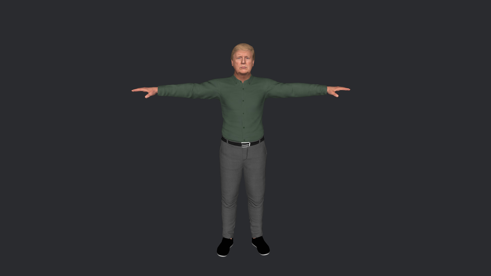 Donald Trump Hyper Realistic Full Body Rigged 3D Character 3D model_7