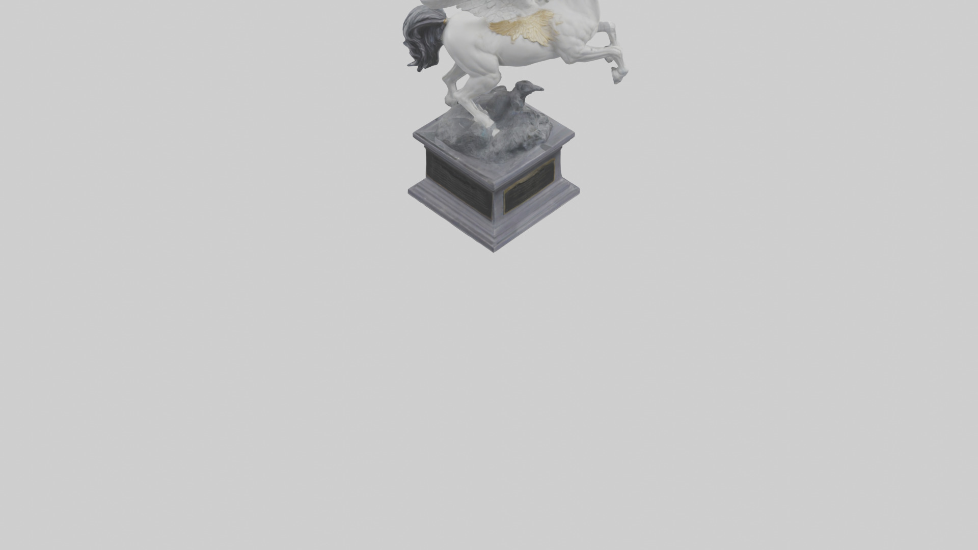 Pegasus Rising statue model Low-poly 3D model_4