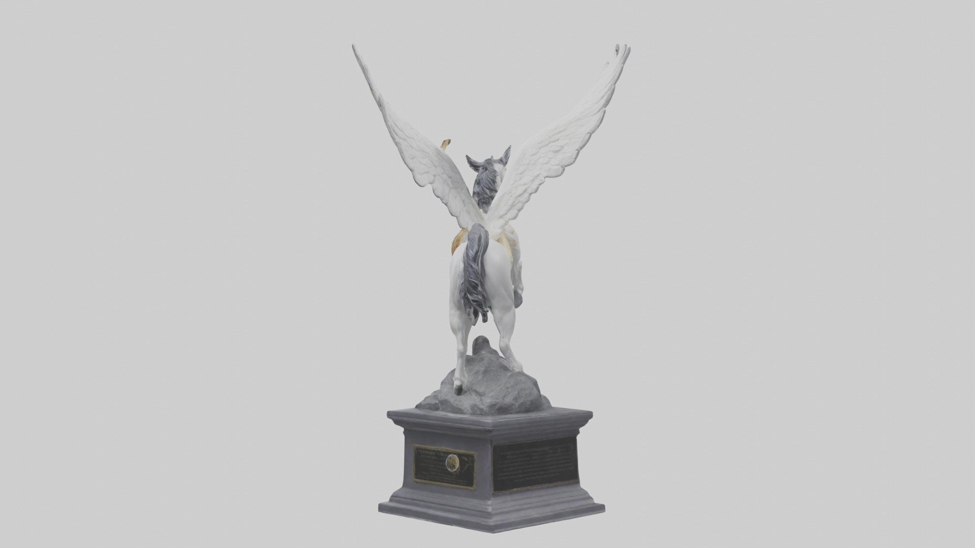 Pegasus Rising statue model Low-poly 3D model_1