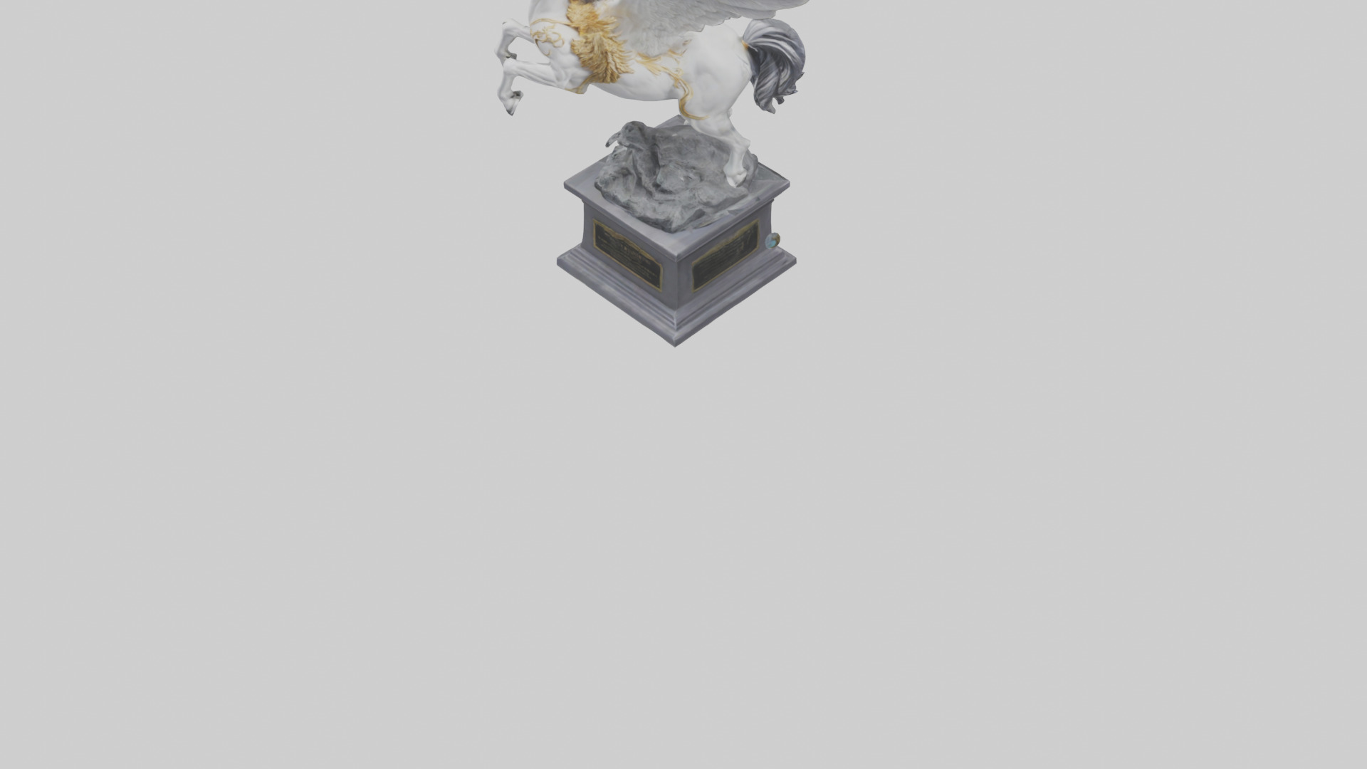 Pegasus Rising statue model Low-poly 3D model_5