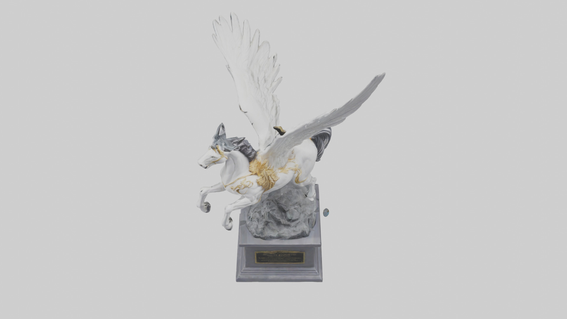 Pegasus Rising statue model Low-poly 3D model_16