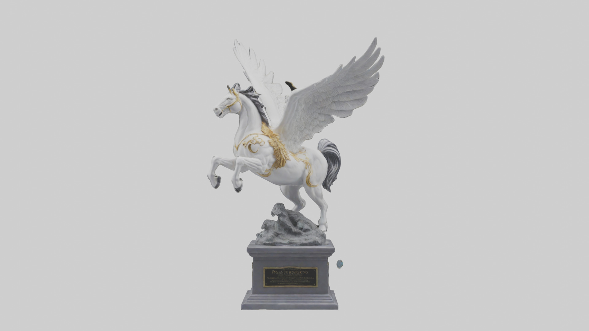 Pegasus Rising statue model Low-poly 3D model_9