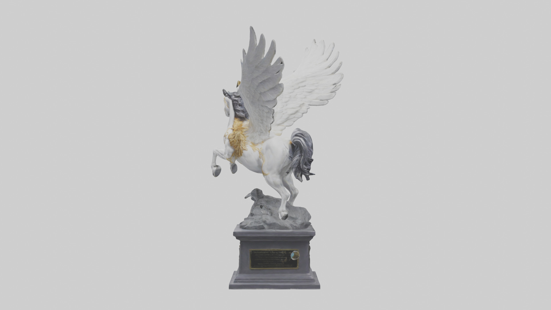 Pegasus Rising statue model Low-poly 3D model_12