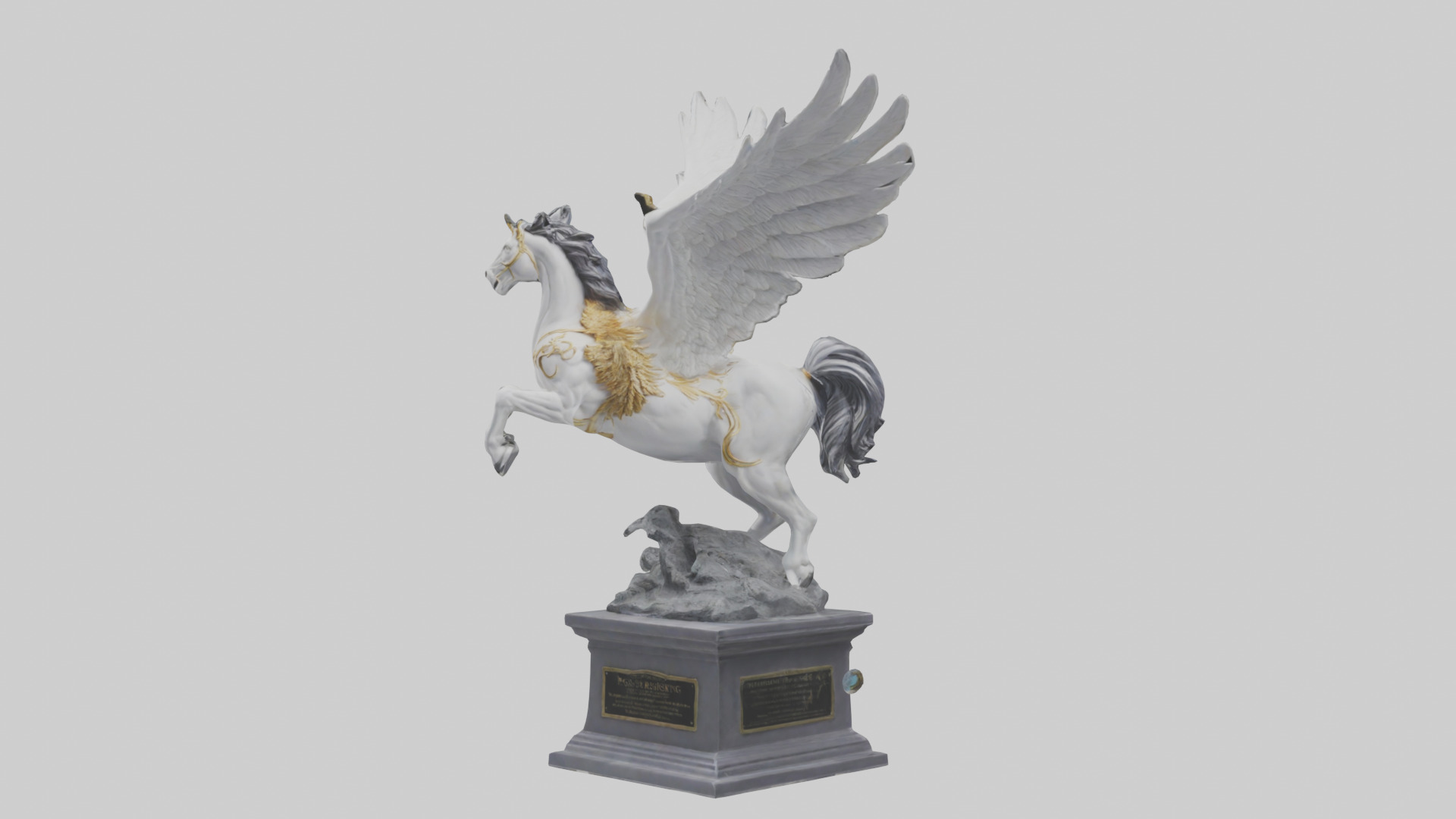 Pegasus Rising statue model Low-poly 3D model_8