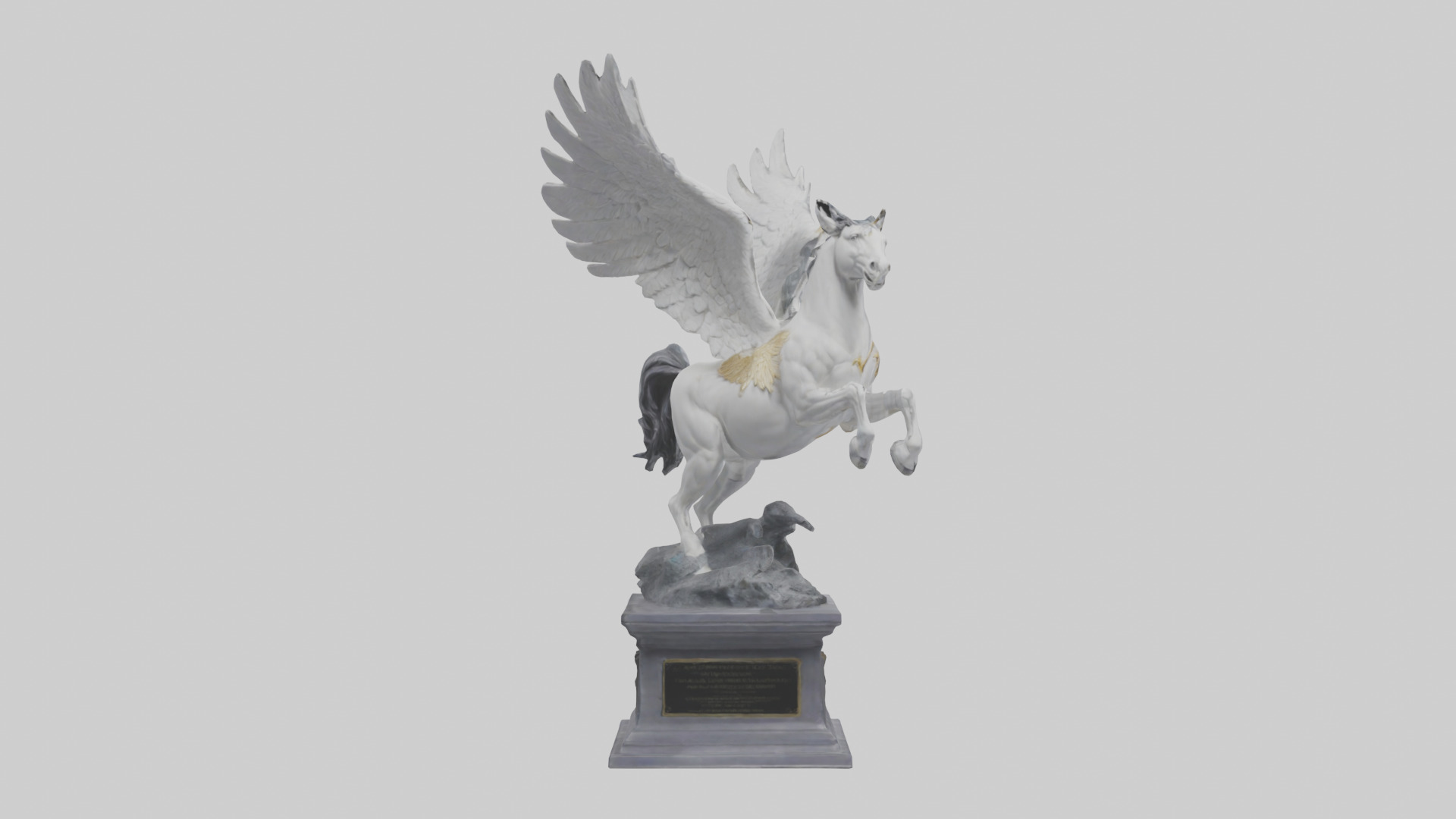 Pegasus Rising statue model Low-poly 3D model_13