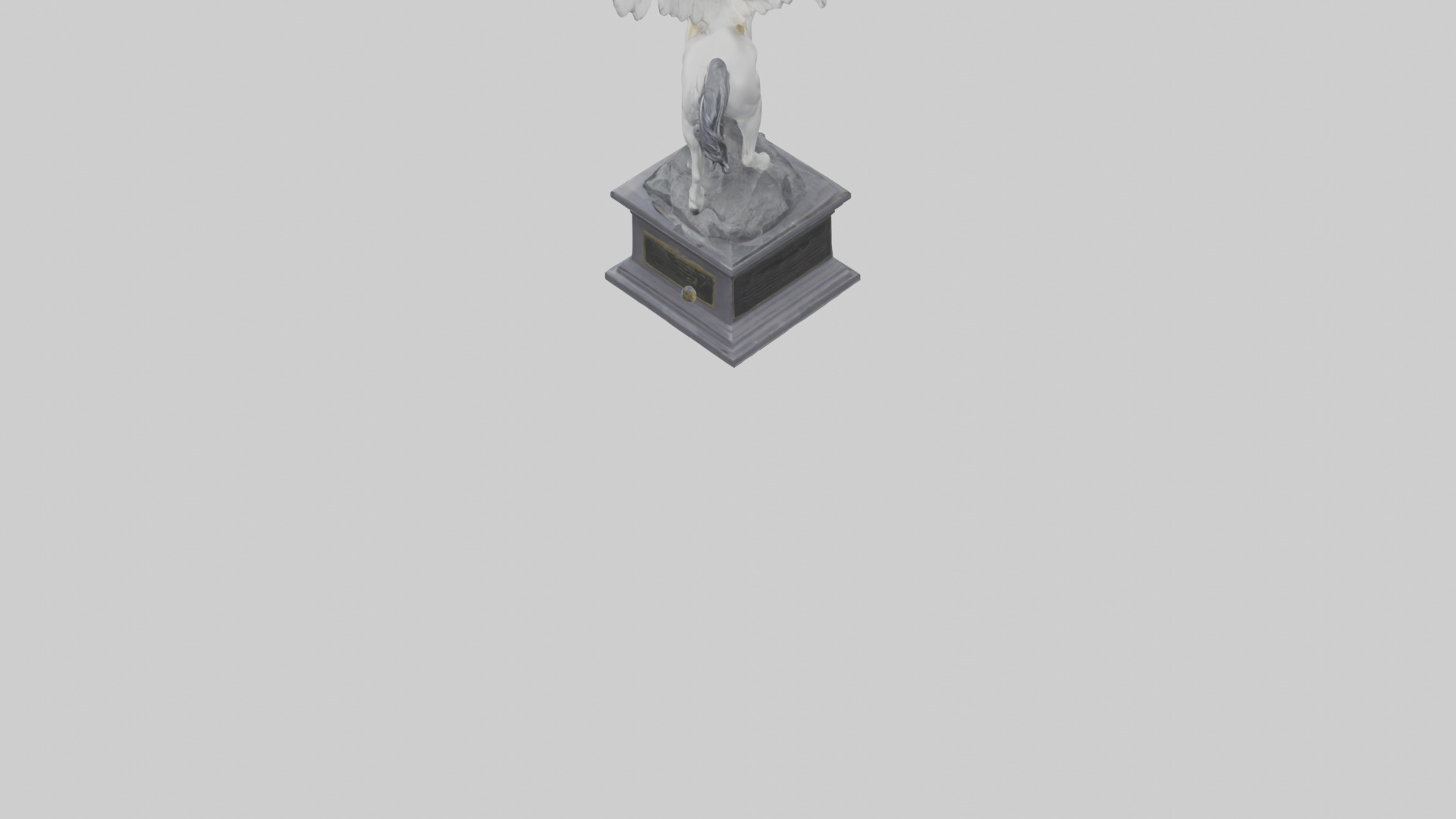 Pegasus Rising statue model Low-poly 3D model_3