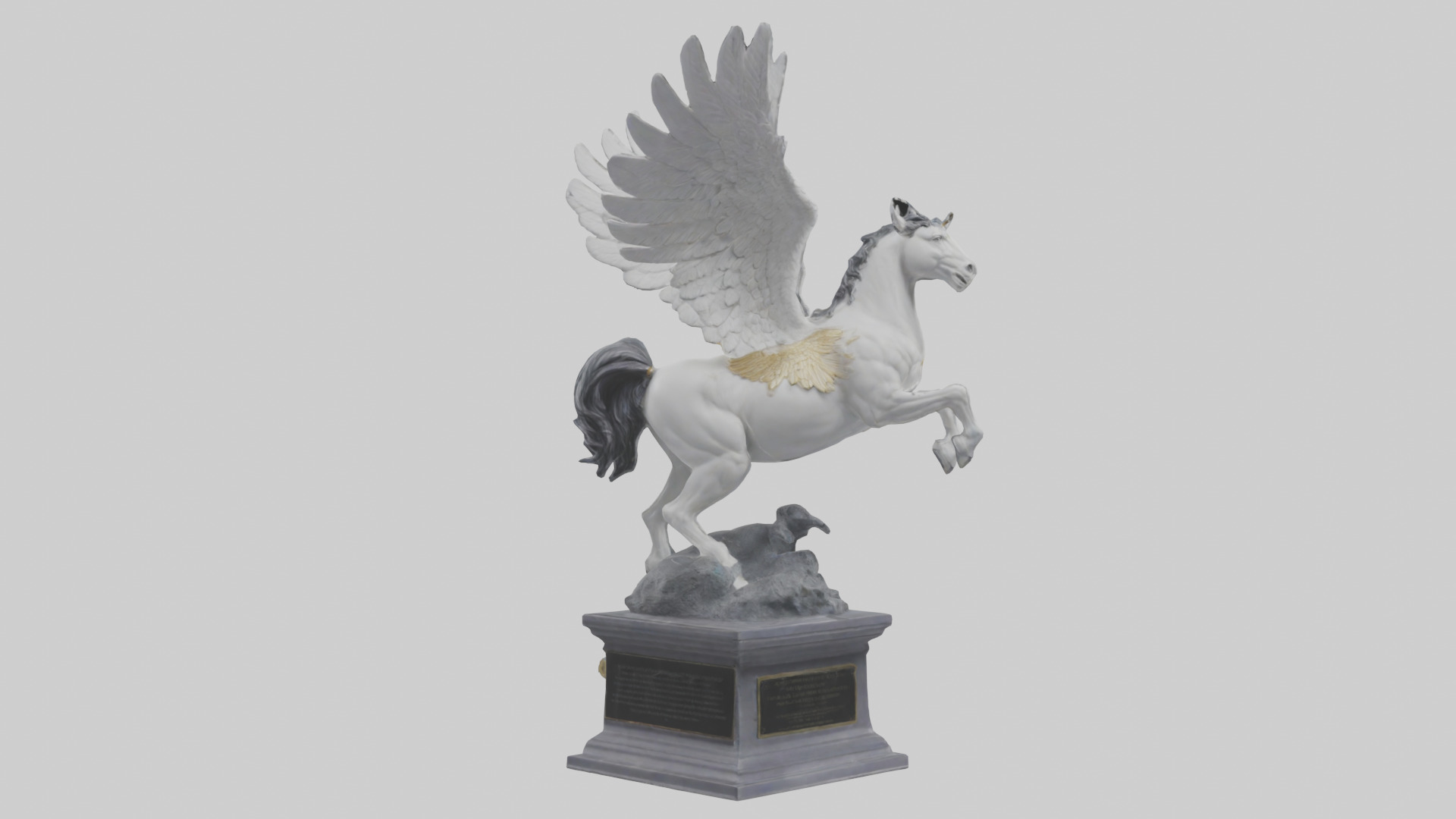 Pegasus Rising statue model Low-poly 3D model_2