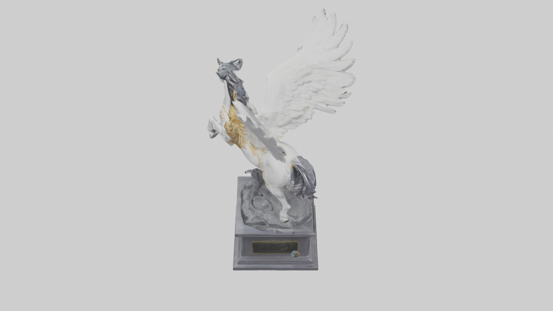 Pegasus Rising statue model Low-poly 3D model_17