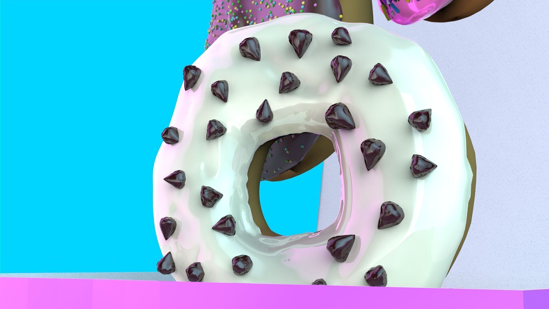 Donut Box 3D Model High Quality CGI Asset 3D model_17
