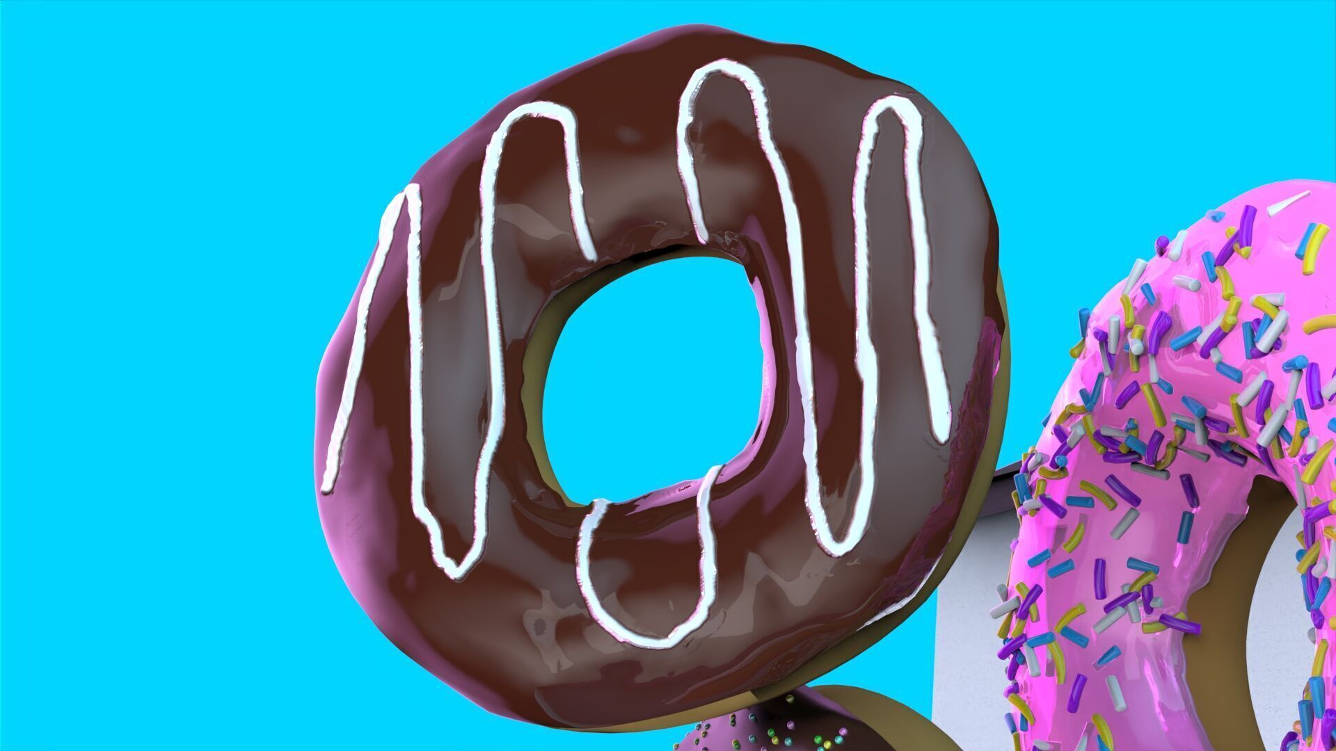 Donut Box 3D Model High Quality CGI Asset 3D model_16