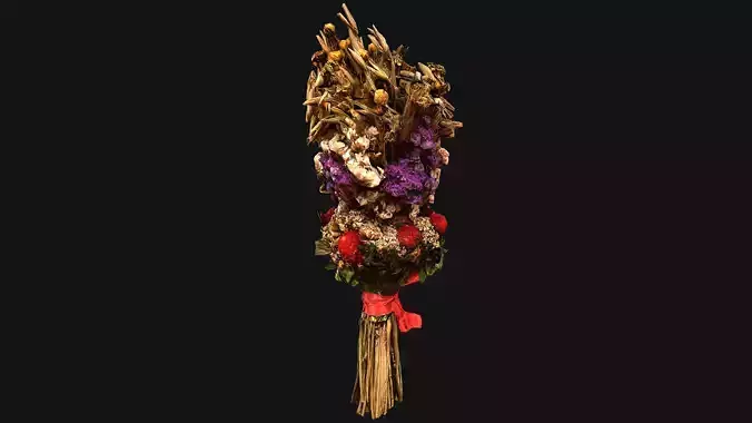 Flowers with Herbs Didukh Ukrainian Souvenir Low-poly 3D model
