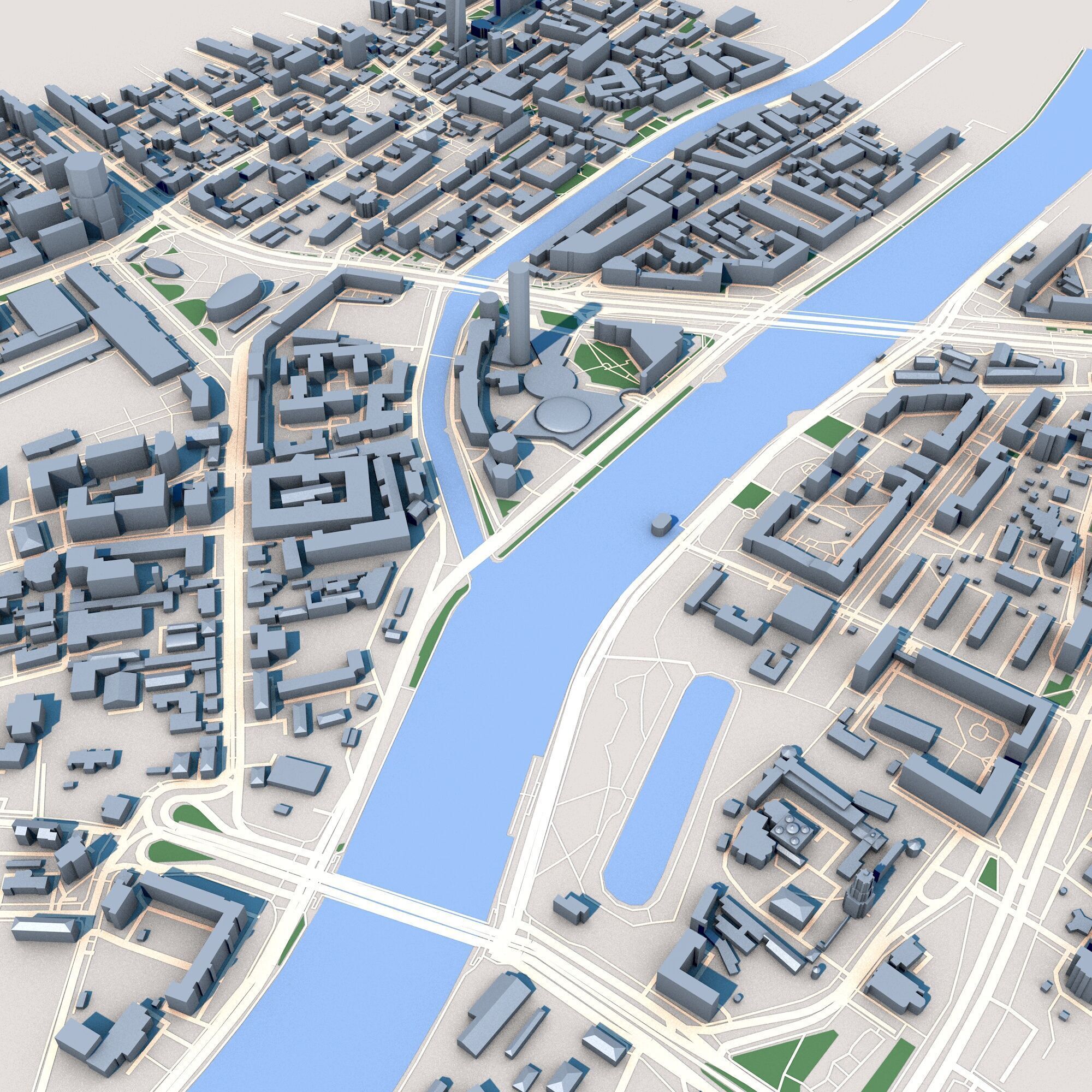 Moscow City Russia 3D model_2