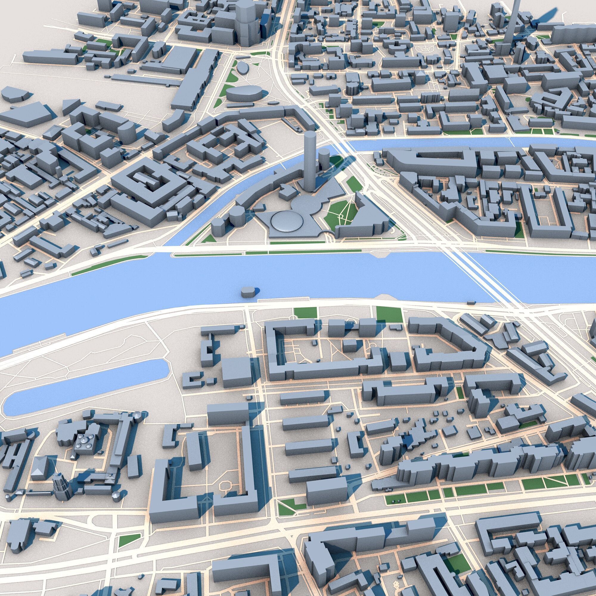 Moscow City Russia 3D model_3