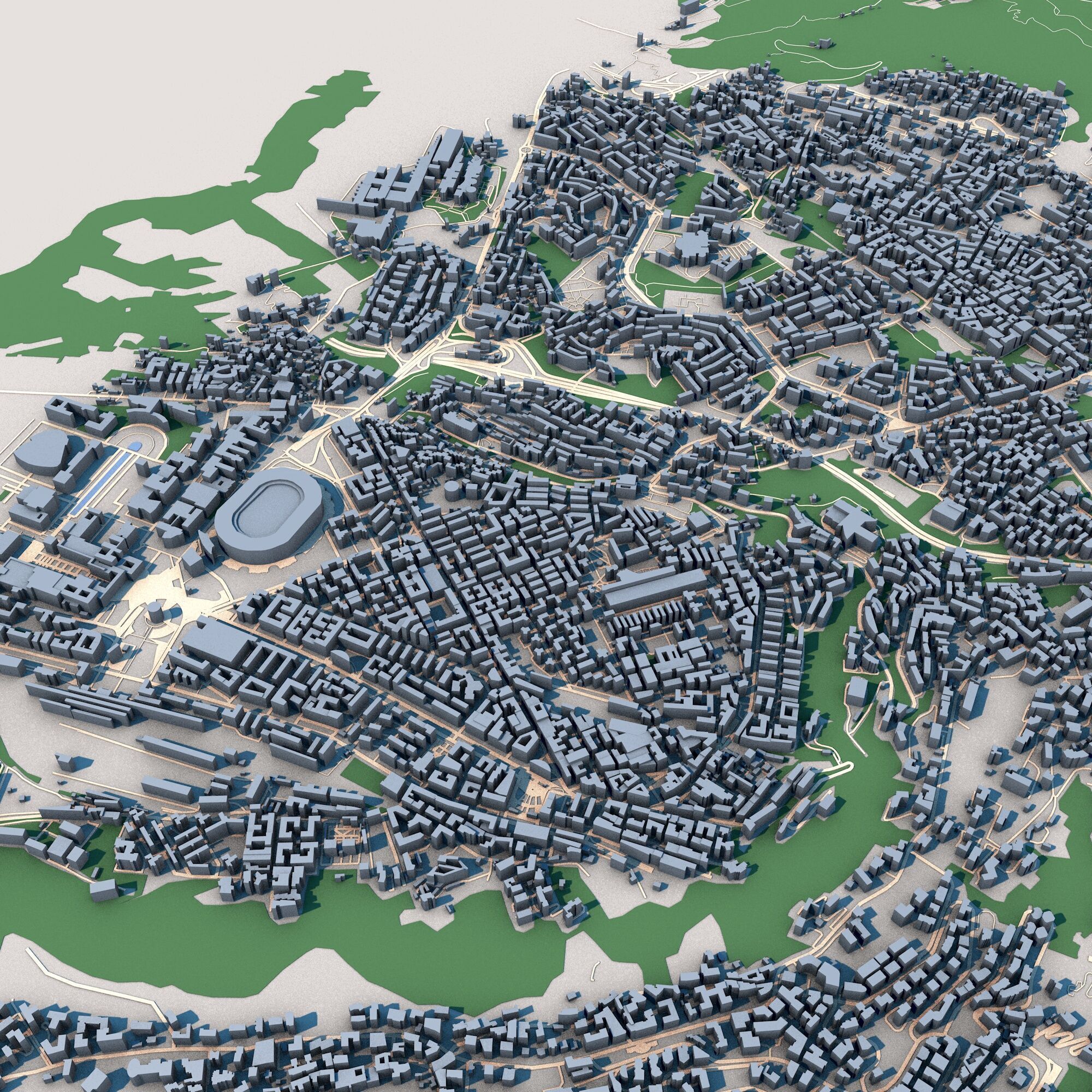 Napoli City Italy 3D model_2