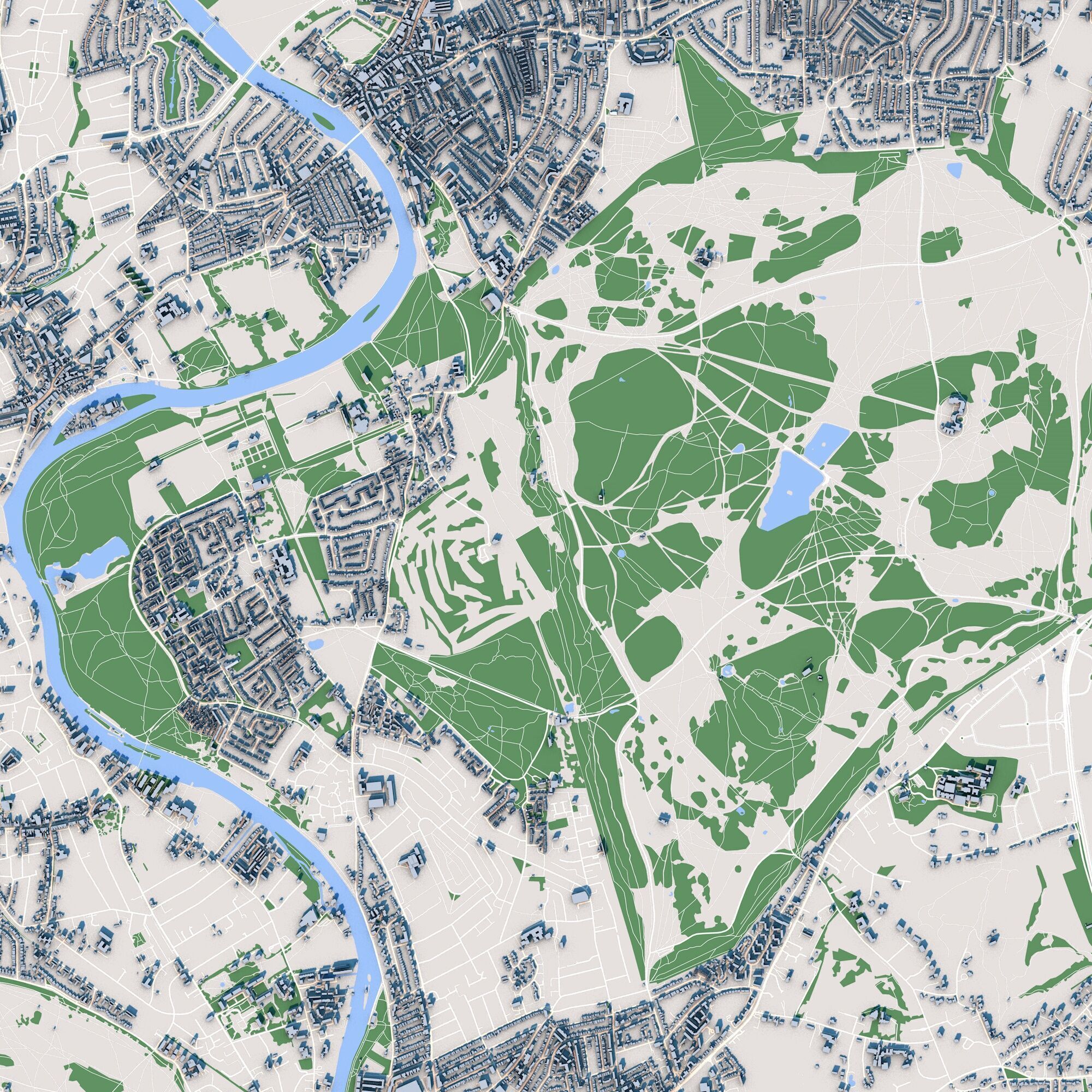 Richmond Park London England 3D model_2