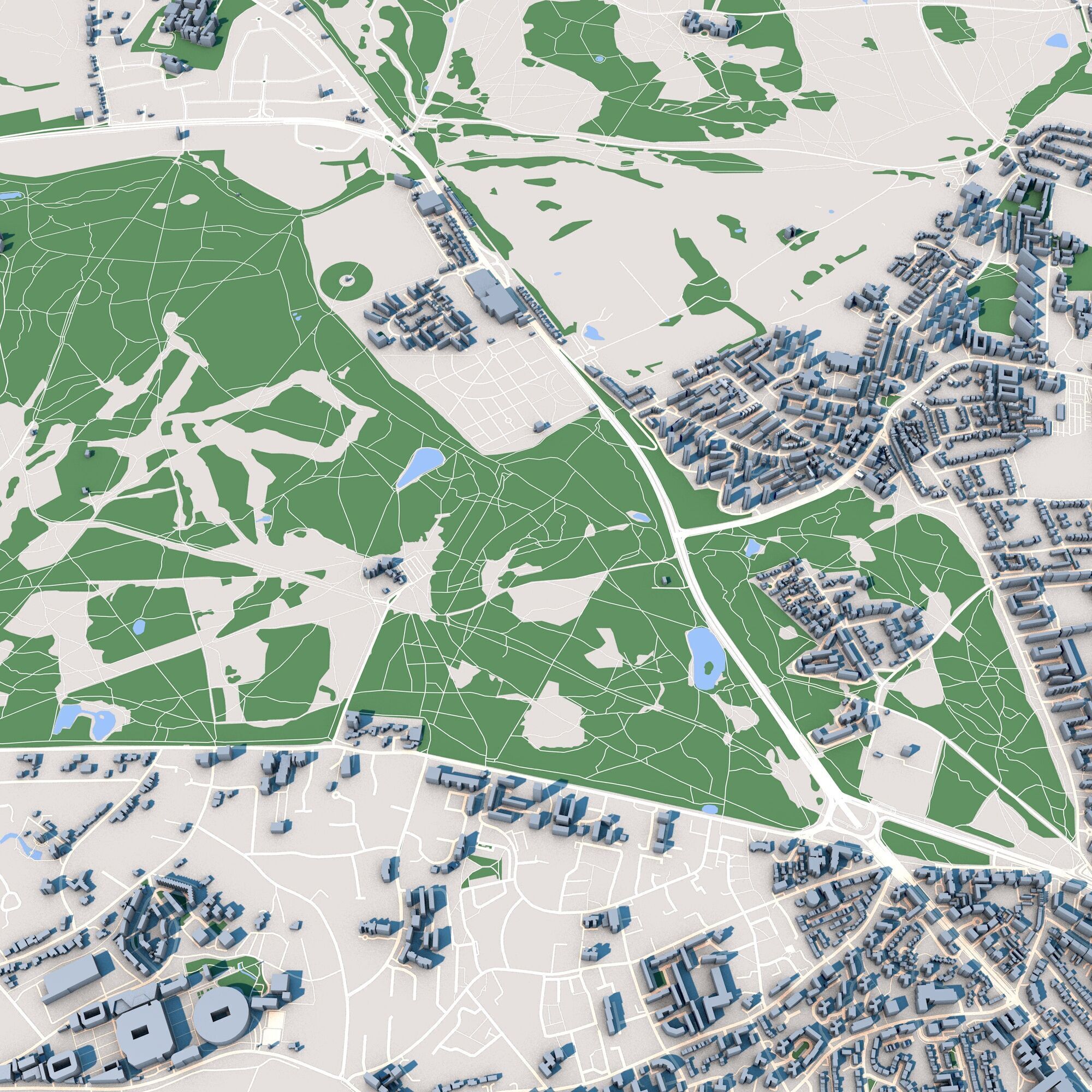 Richmond Park London England 3D model_8