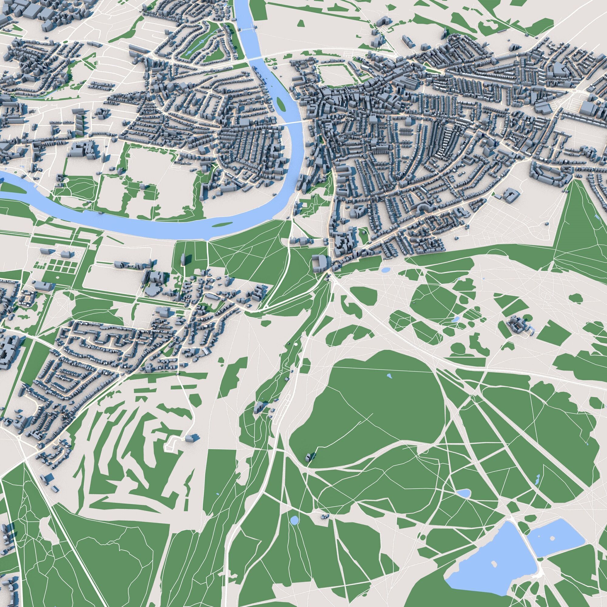 Richmond Park London England 3D model_4