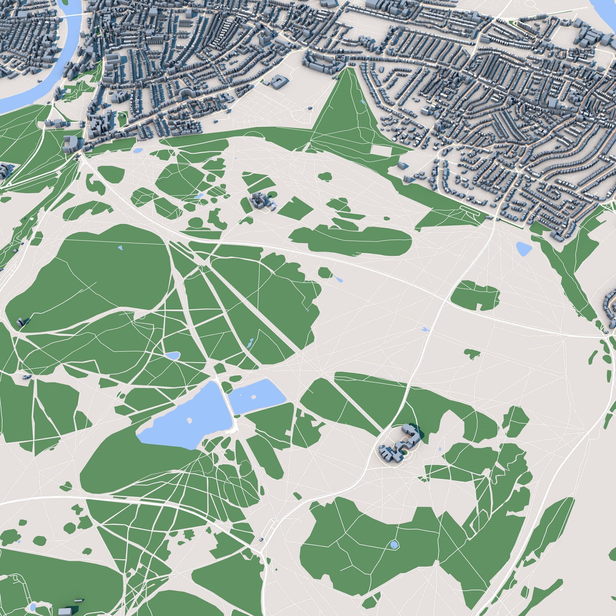 Richmond Park London England 3D model_5