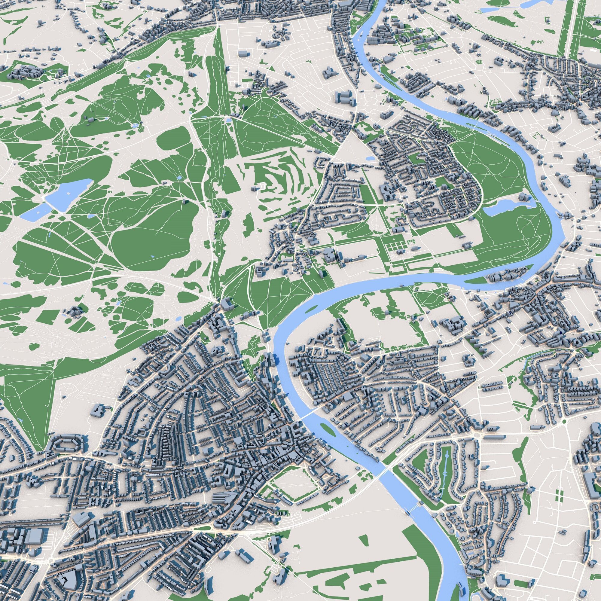 Richmond Park London England 3D model_10