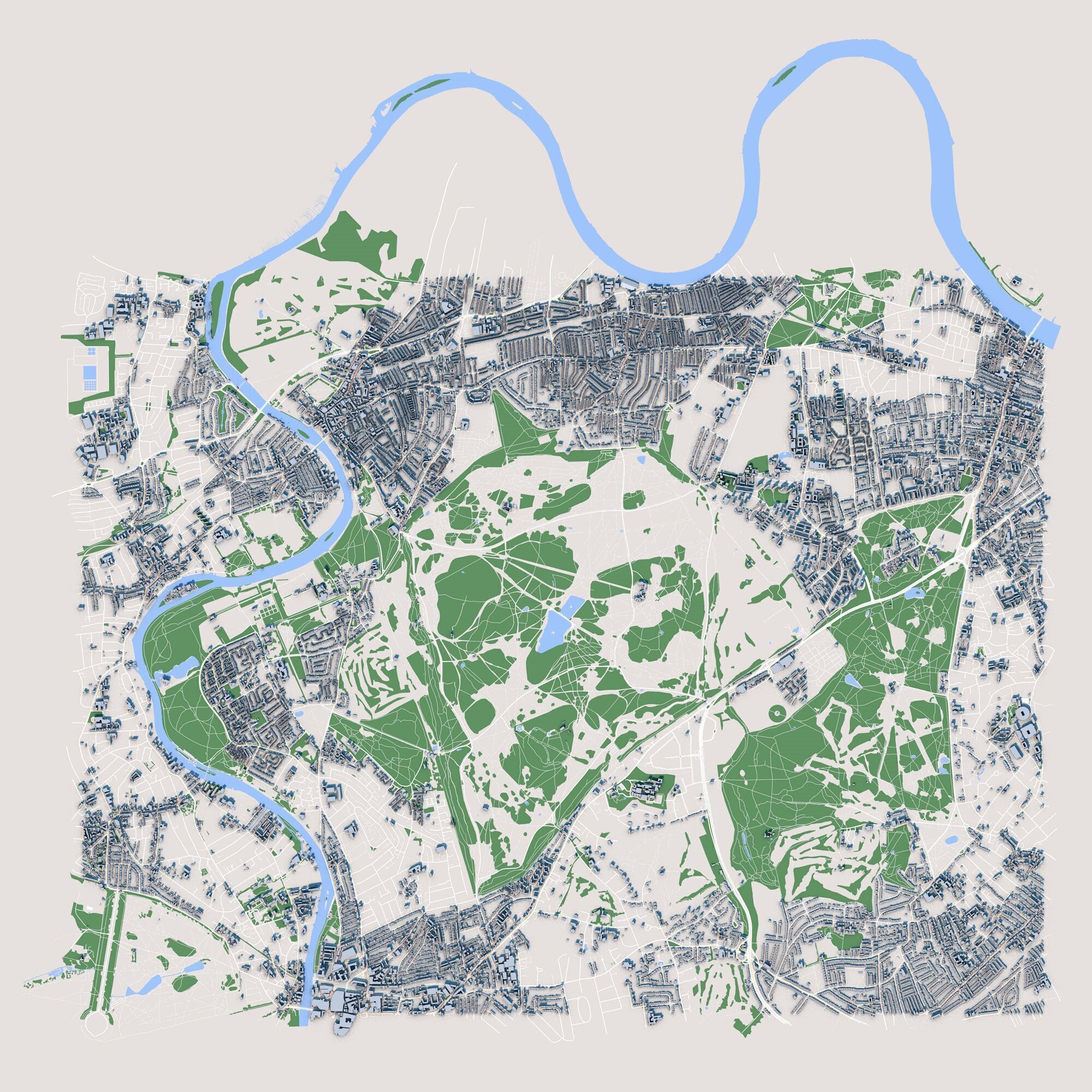 Richmond Park London England 3D model_1