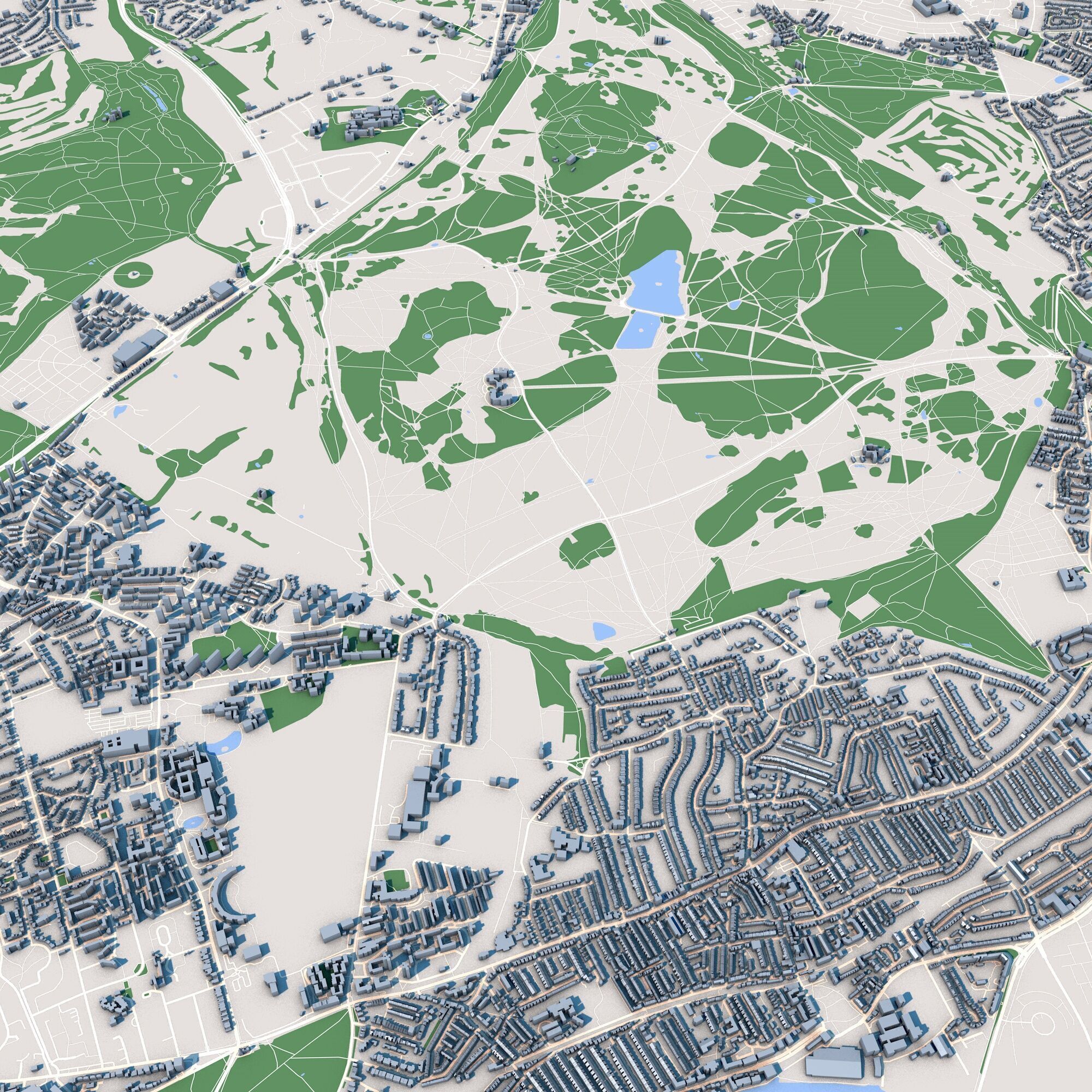 Richmond Park London England 3D model_9