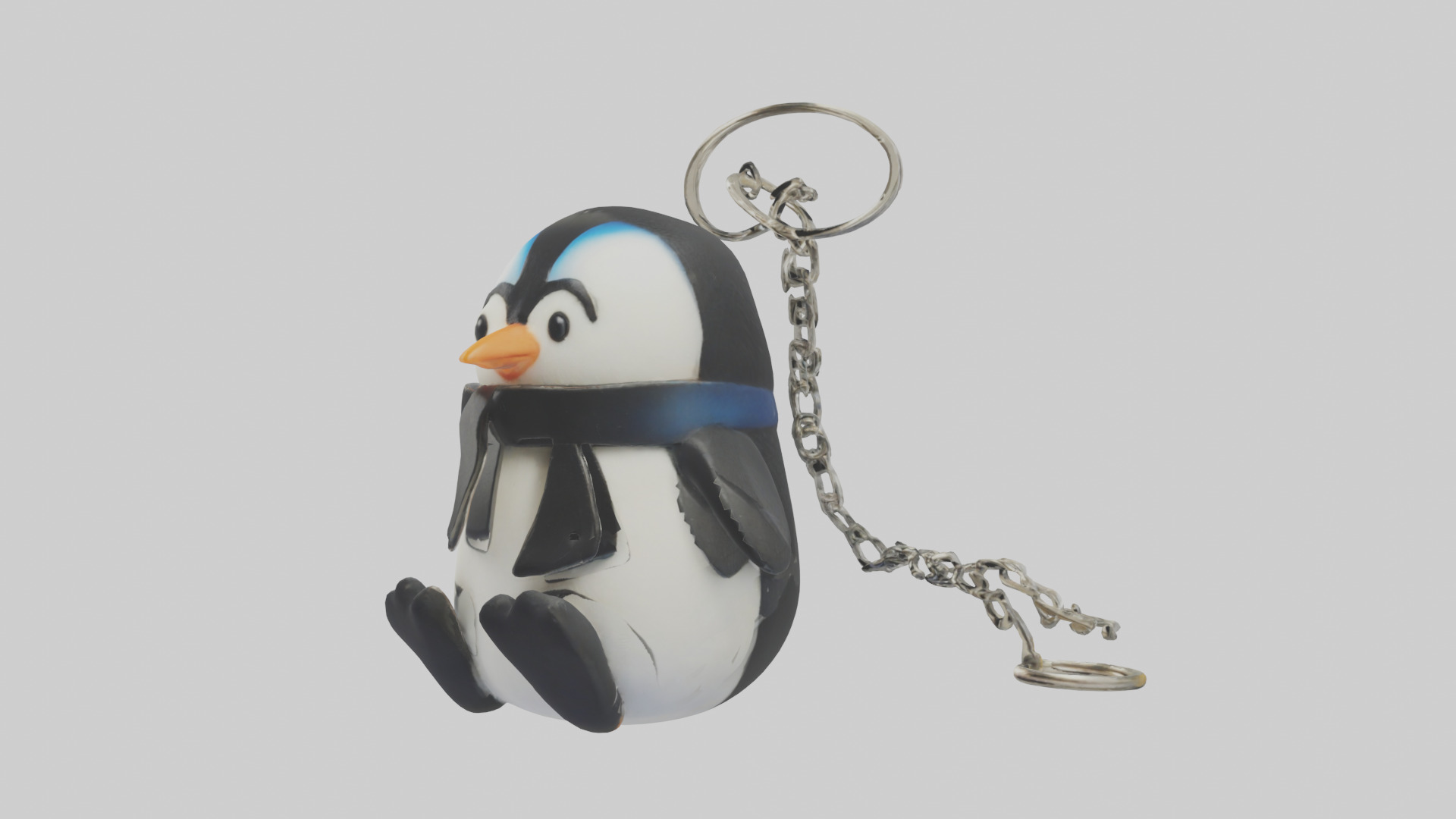 Penguin keychain model Low-poly 3D model_8