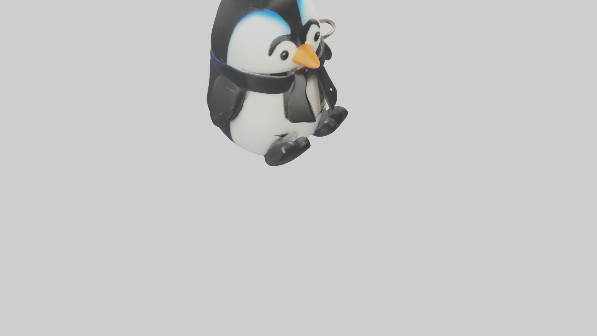 Penguin keychain model Low-poly 3D model_6