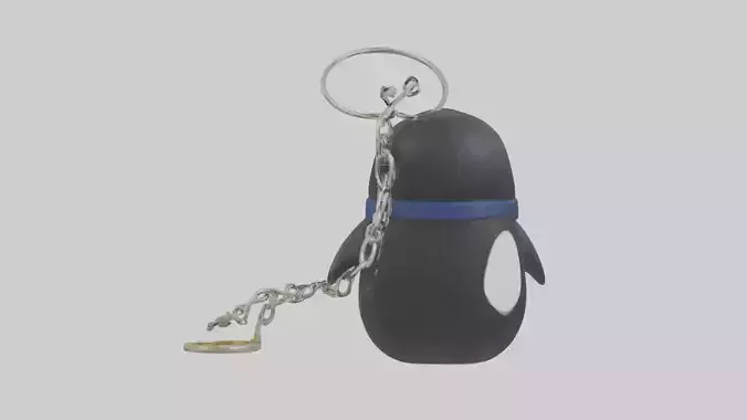 Penguin keychain model Low-poly 3D model Penguin keychain model Low-poly 3D model