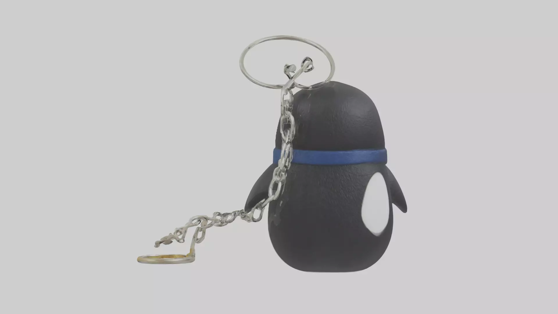 Penguin keychain model Low-poly 3D model_0