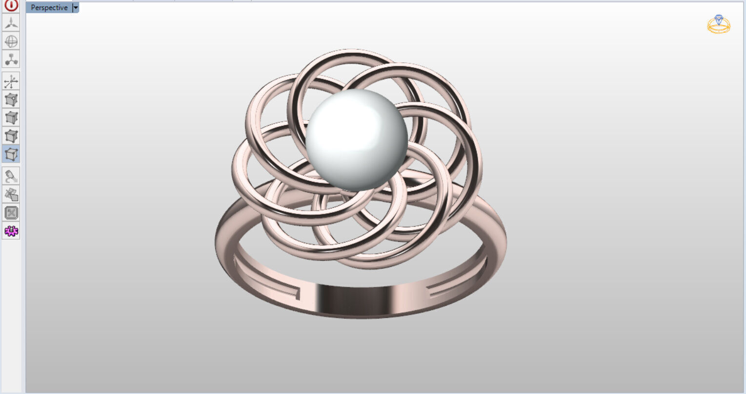 Infinite Blossom Ring 3D print model_2