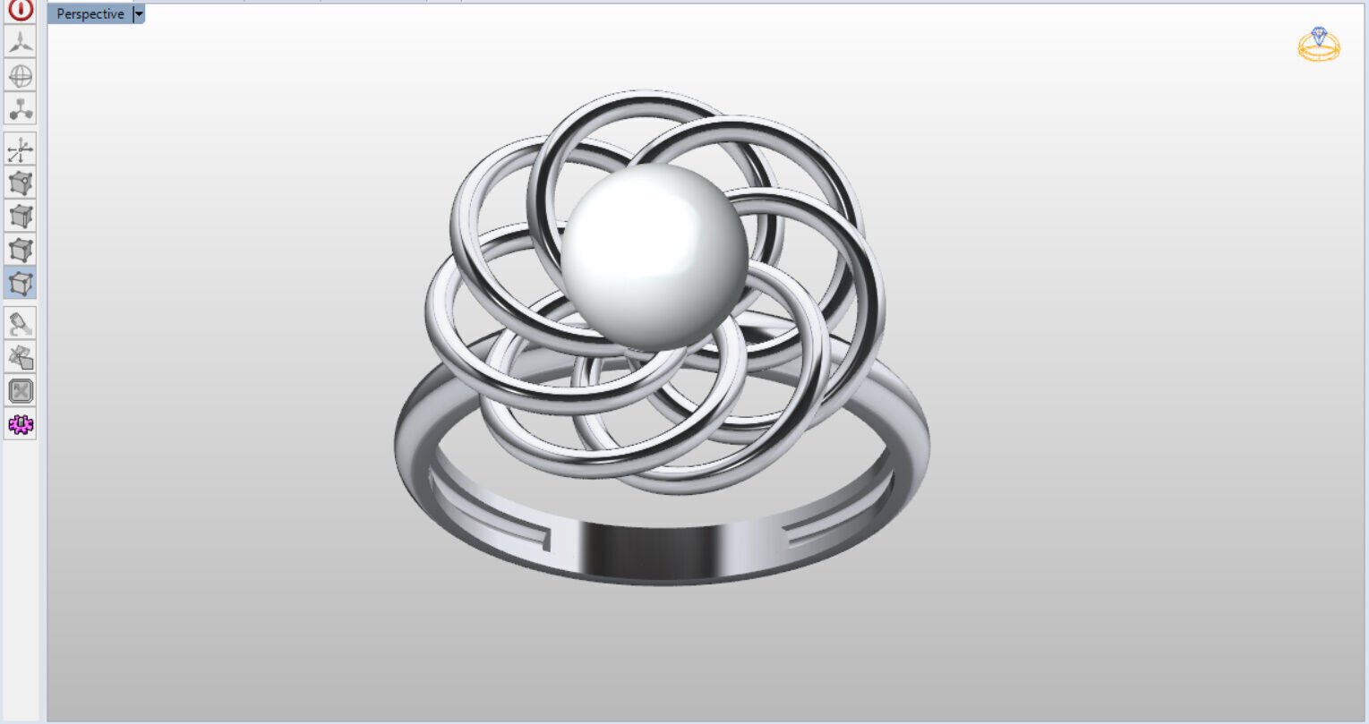 Infinite Blossom Ring 3D print model_1