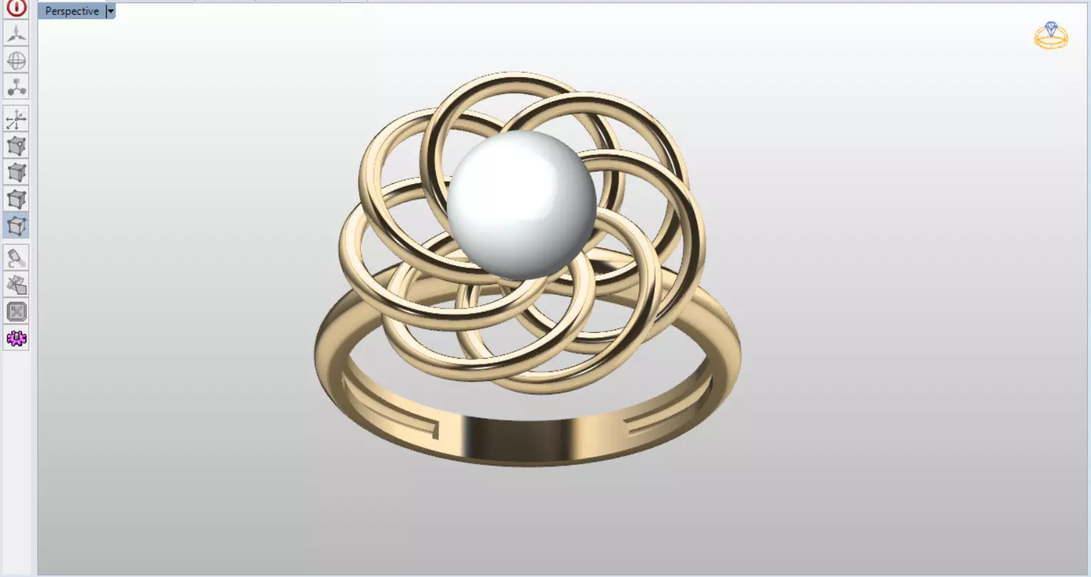 Infinite Blossom Ring 3D print model_0