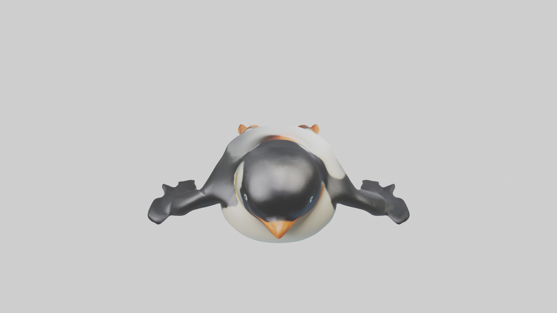 Penguin sliding on belly model Low-poly 3D model_15