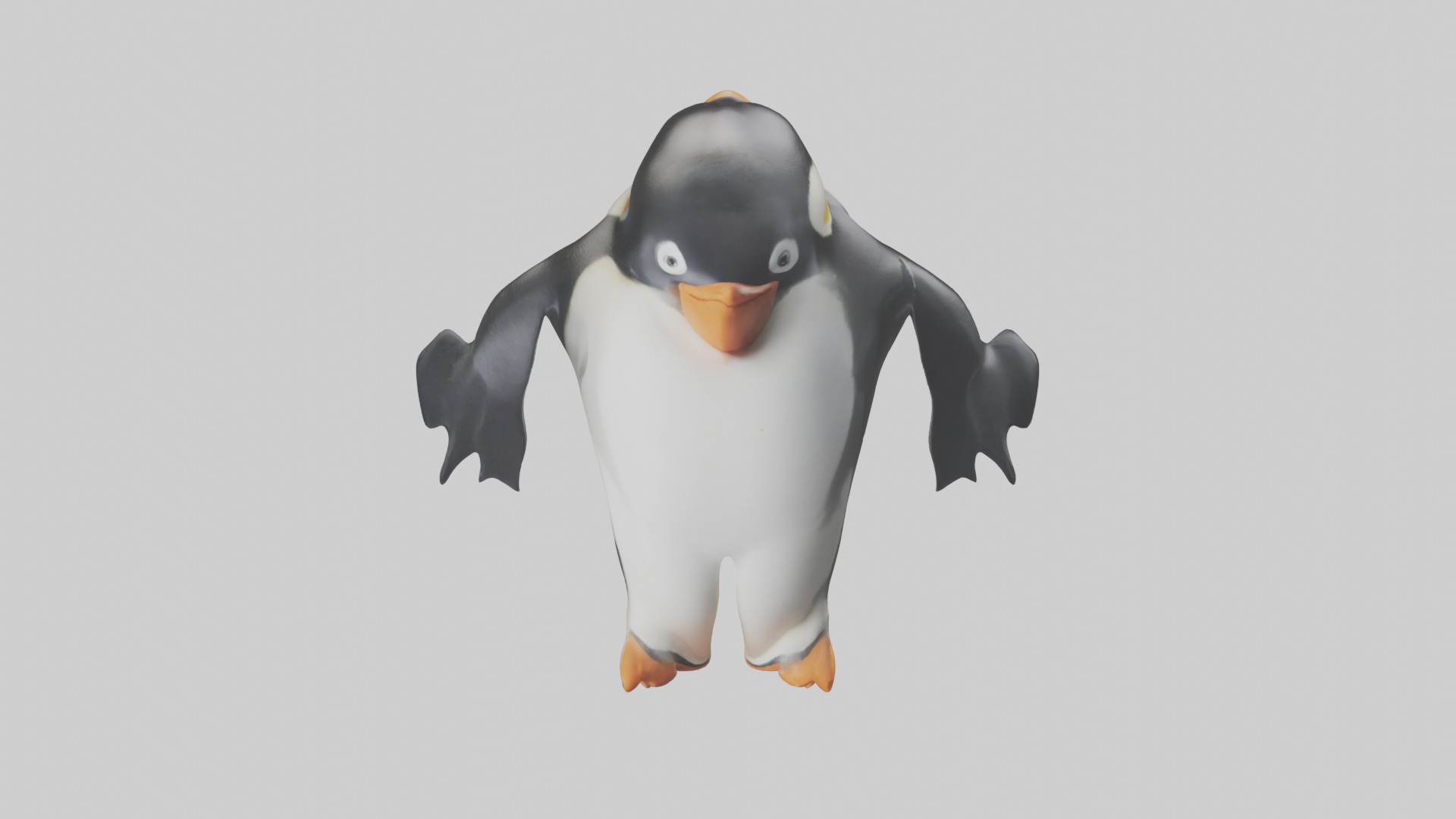 Penguin sliding on belly model Low-poly 3D model_14