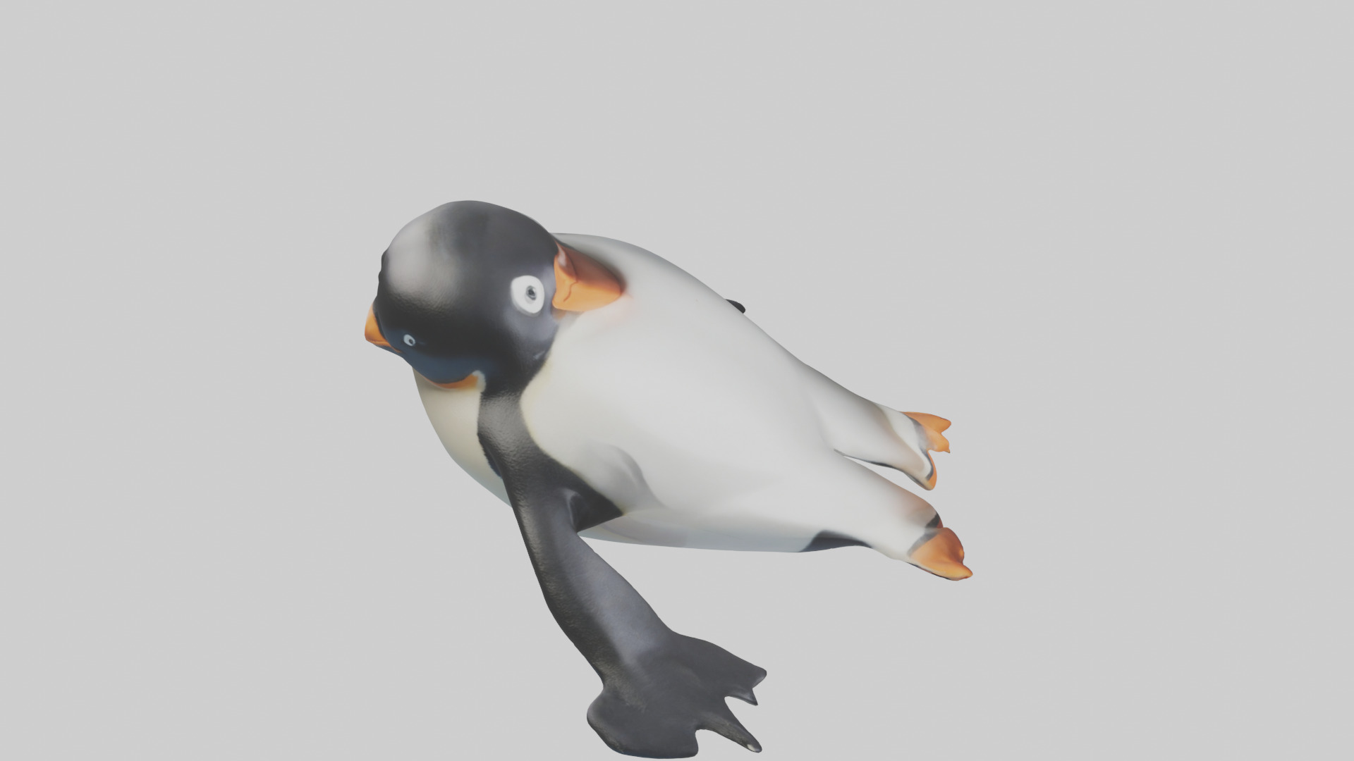 Penguin sliding on belly model Low-poly 3D model_18