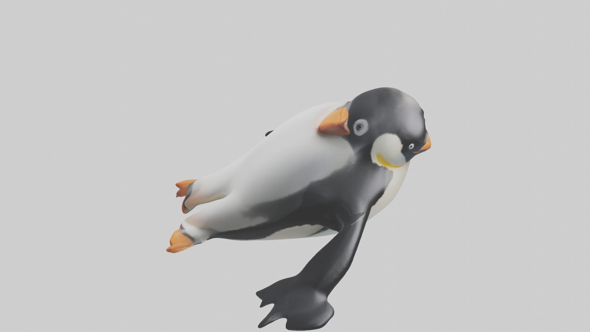 Penguin sliding on belly model Low-poly 3D model_17