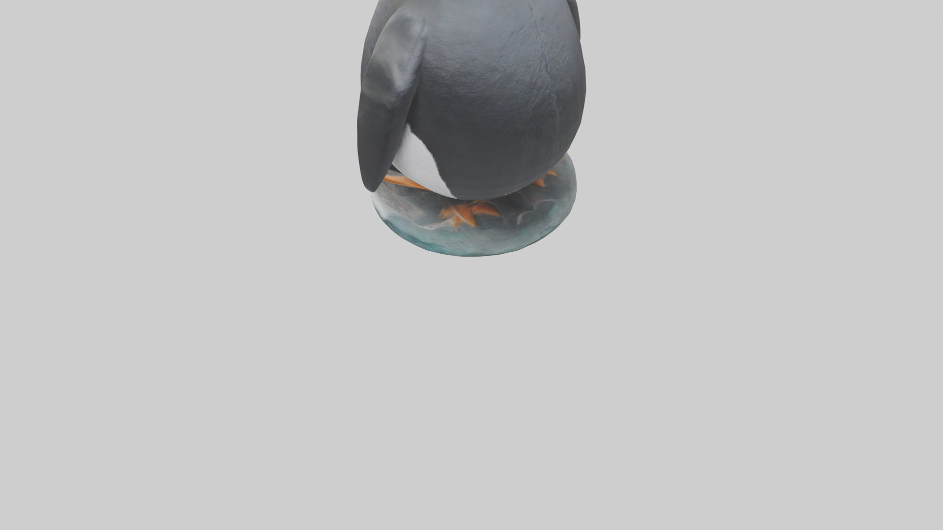Penguin statue model Low-poly 3D model_5