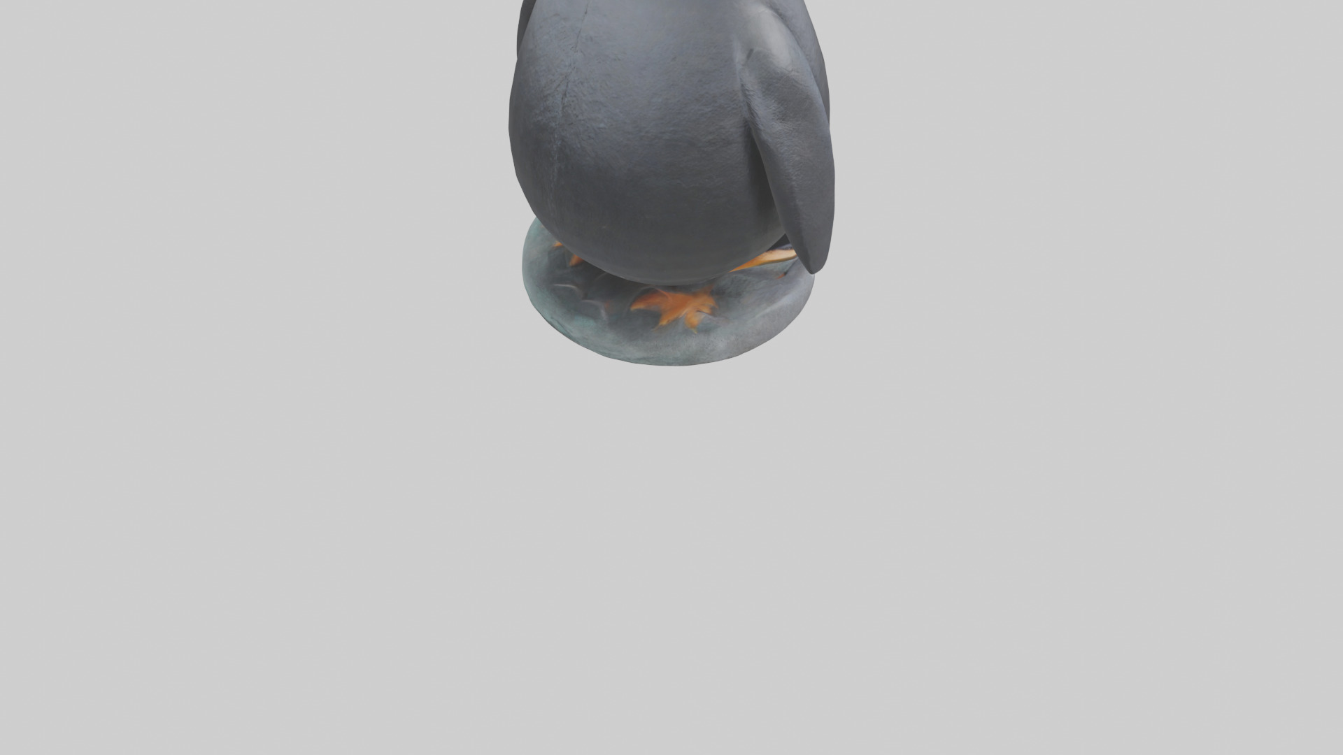 Penguin statue model Low-poly 3D model_6
